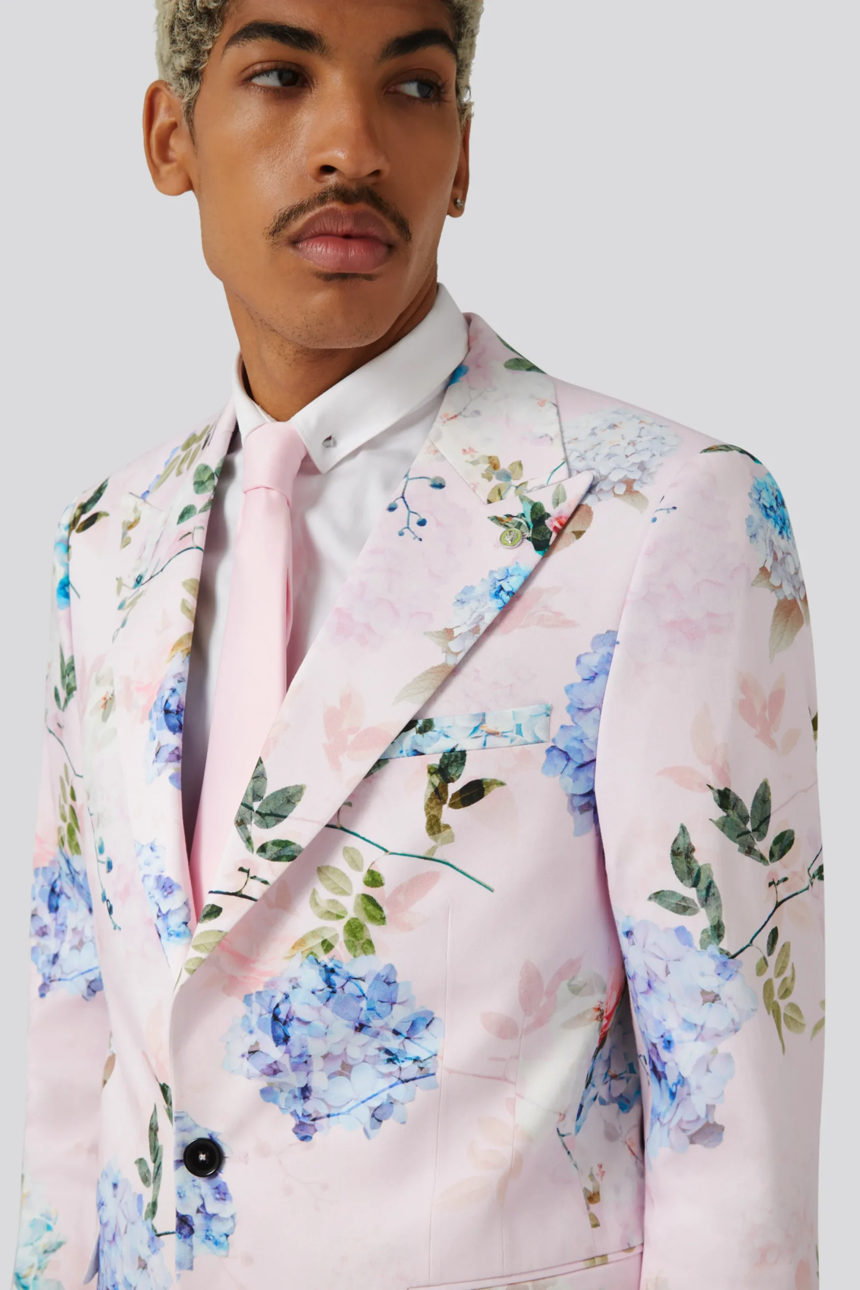 Twisted Tailor Pickhurst Slim Fit Pink Floral Cotton Jacket | Jackets·Floral Jackets