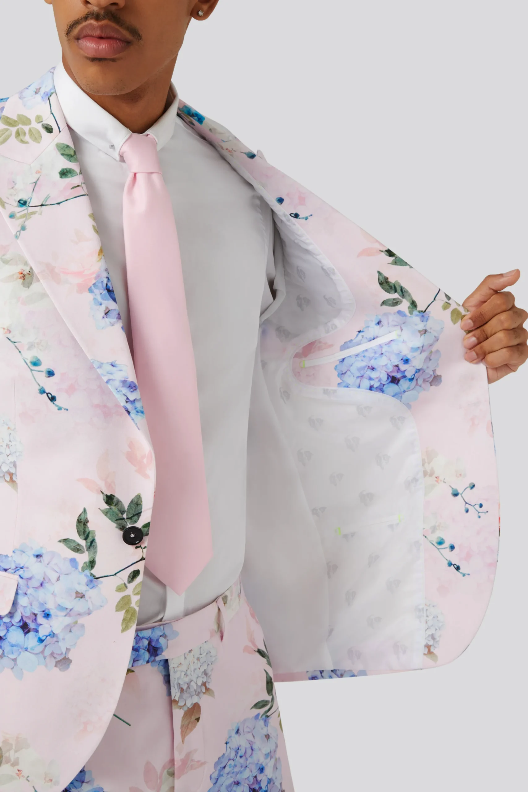 Twisted Tailor Pickhurst Slim Fit Pink Floral Cotton Jacket | Jackets·Floral Jackets