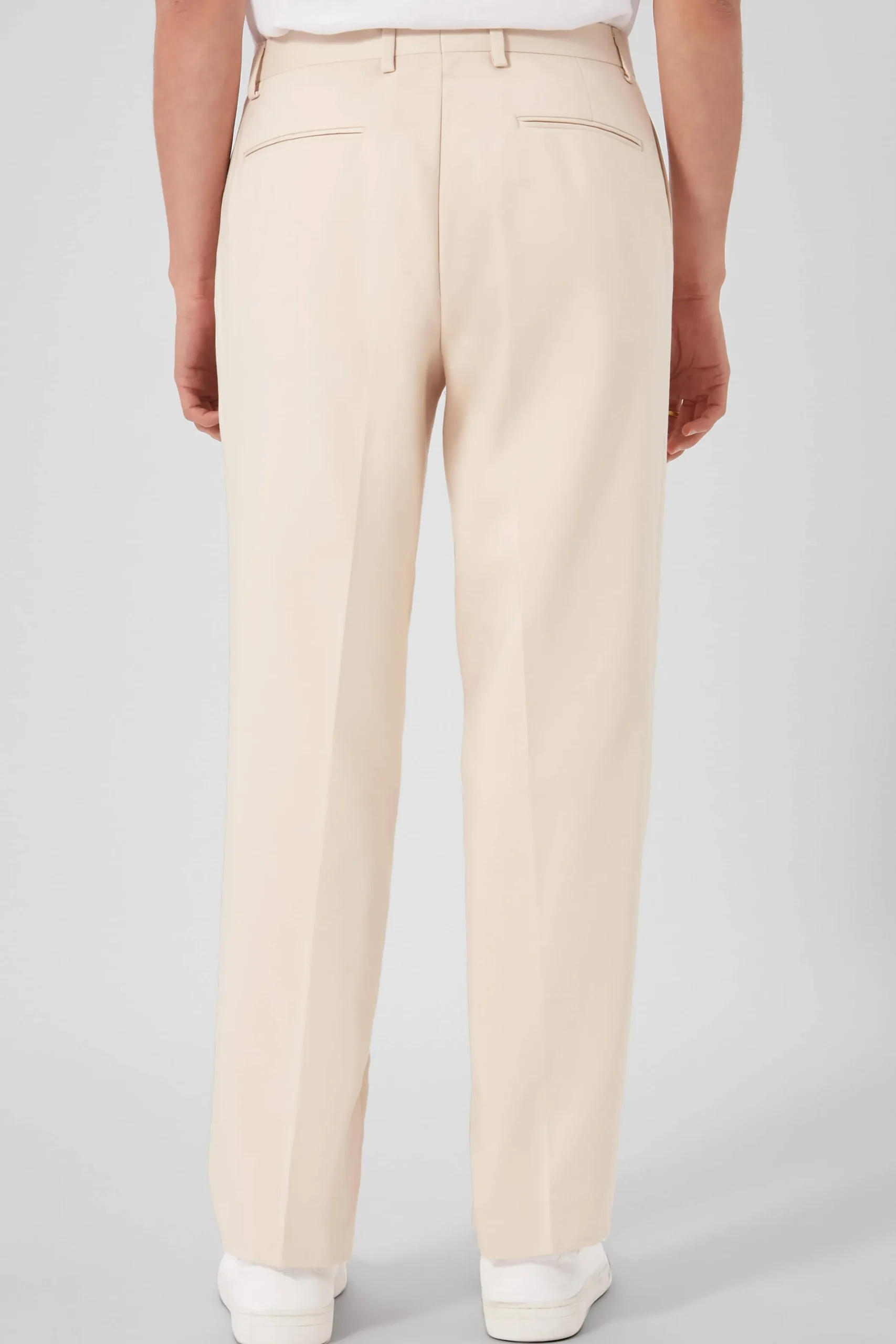 Twisted Tailor Pierre Oversized Beige Cotton Trousers | Unisex