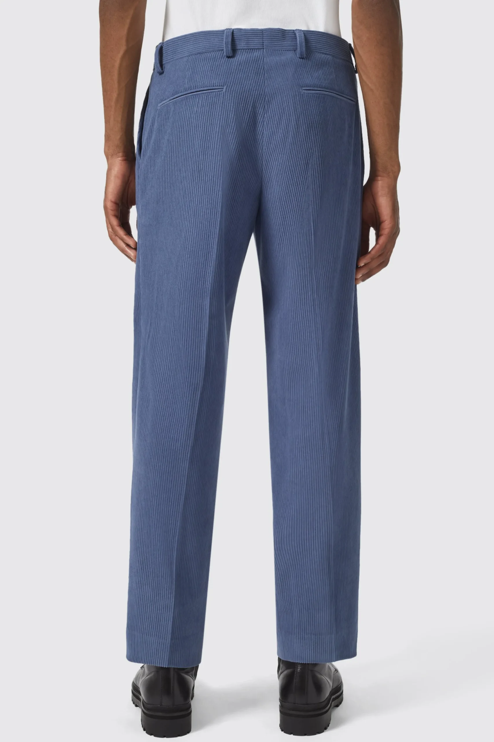 Twisted Tailor Pirlo Oversized Blue Corduroy Trouser | Unisex
