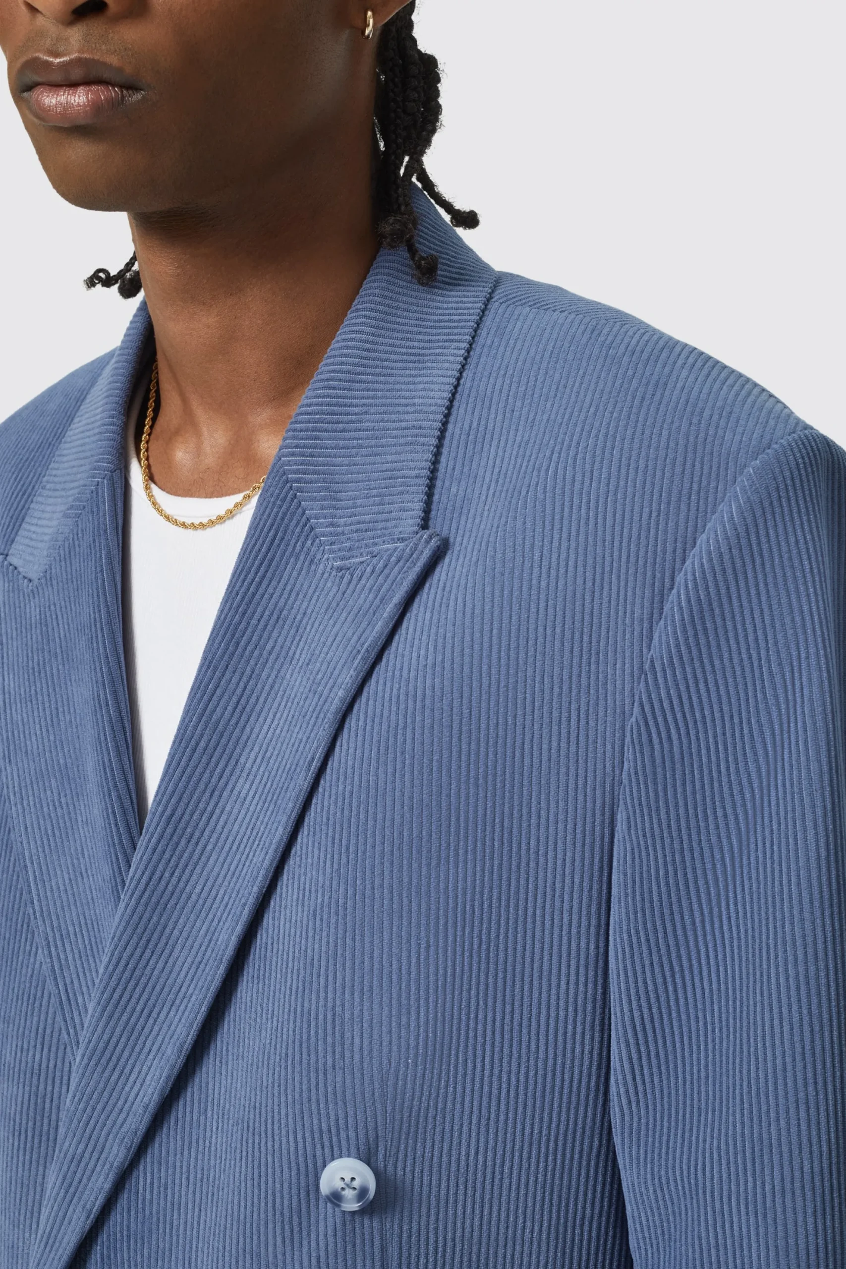 Twisted Tailor Pirlo Oversized Double Breasted Blue Corduroy Jacket | Unisex | Jackets·Casual Jackets