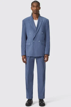 Twisted Tailor Pirlo Oversized Double Breasted Blue Corduroy Suit | Unisex | Style·Double Breasted Suits