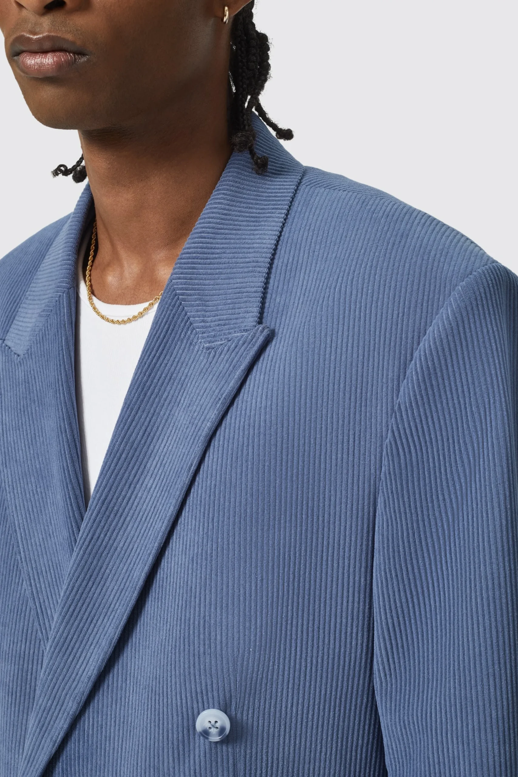 Twisted Tailor Pirlo Oversized Double Breasted Blue Corduroy Suit | Unisex | Style·Double Breasted Suits