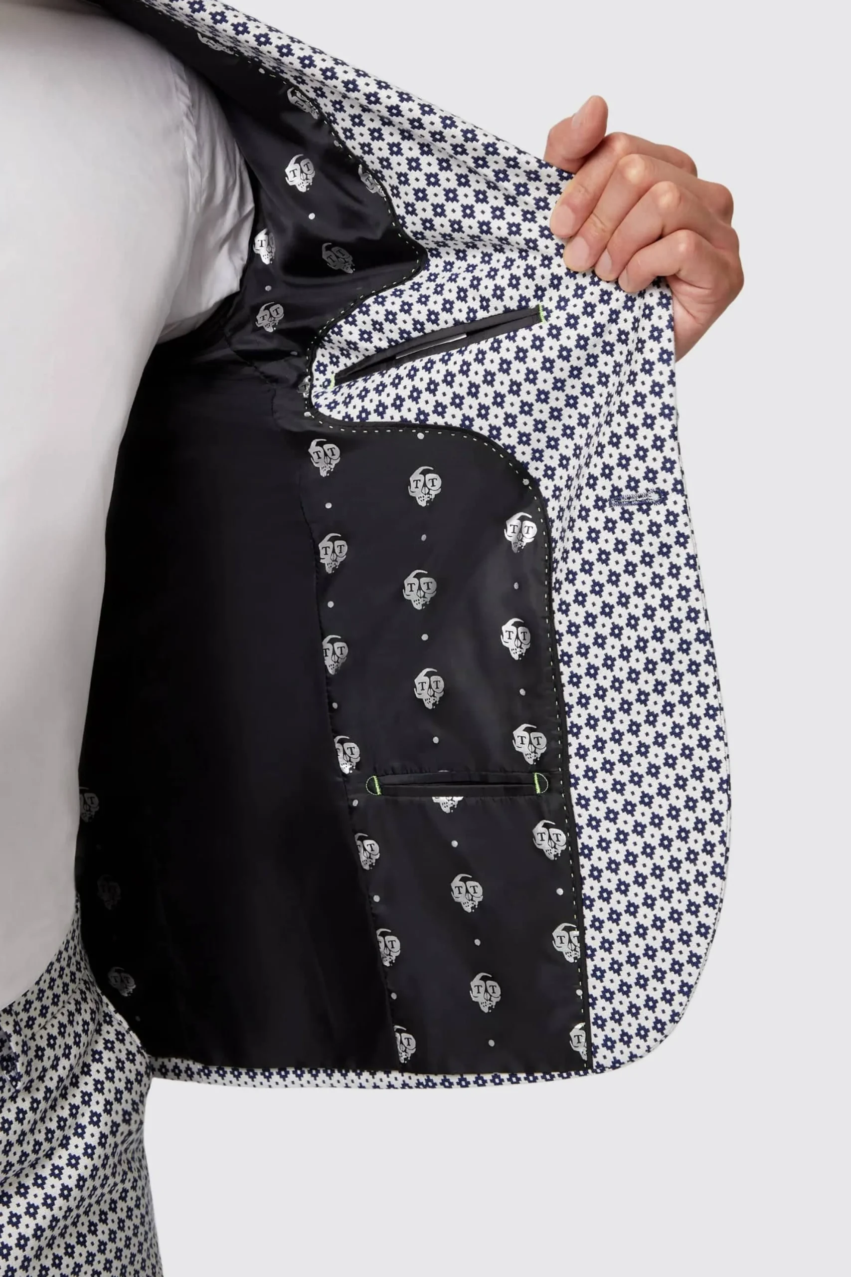 Twisted Tailor Siorek Slim Fit Navy Jacquard Jacket | Jackets·Casual Jackets