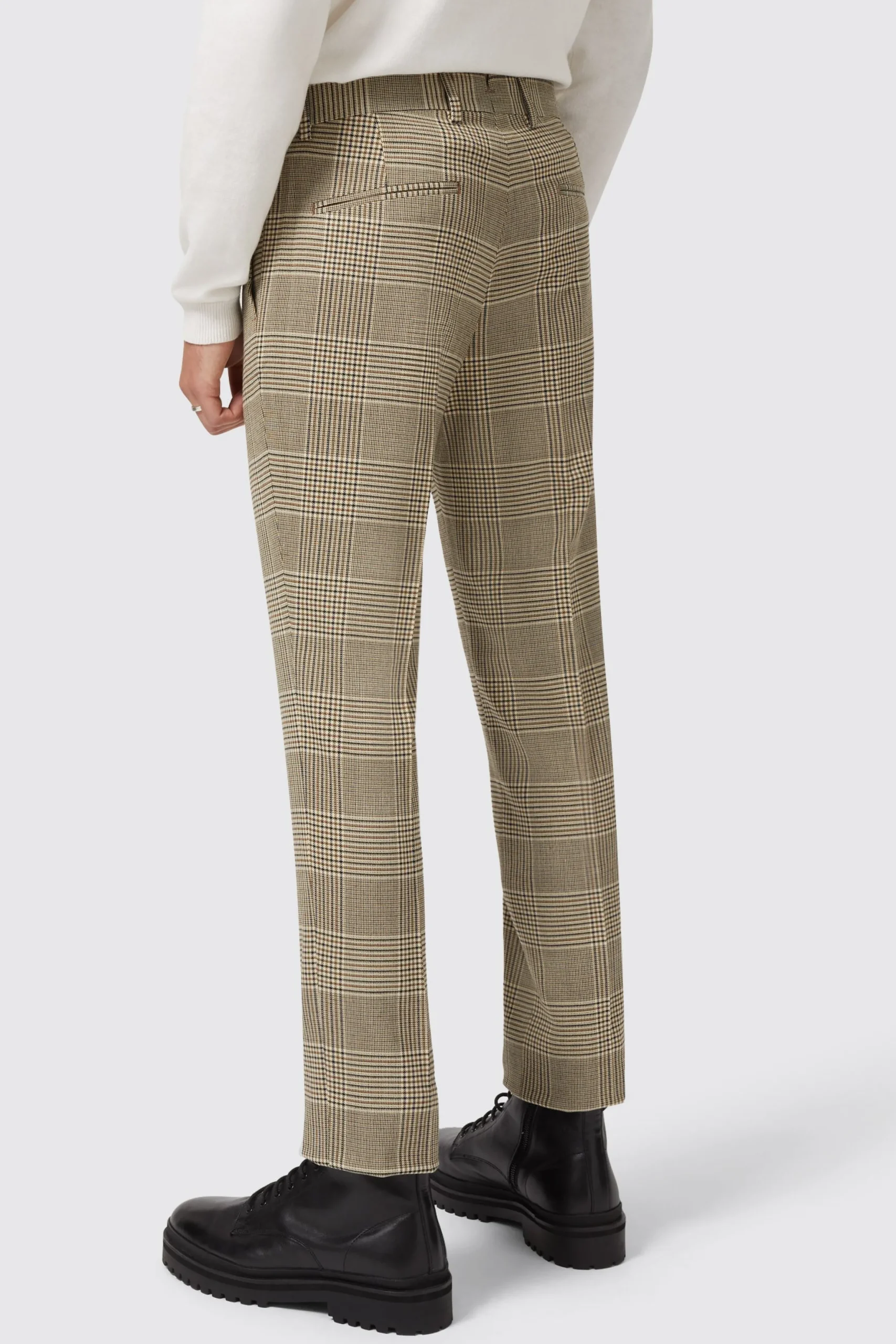 Twisted Tailor Strauss Slim Fit Neutral Check Suit | Style·Check Suits | Style·2 Piece Suits