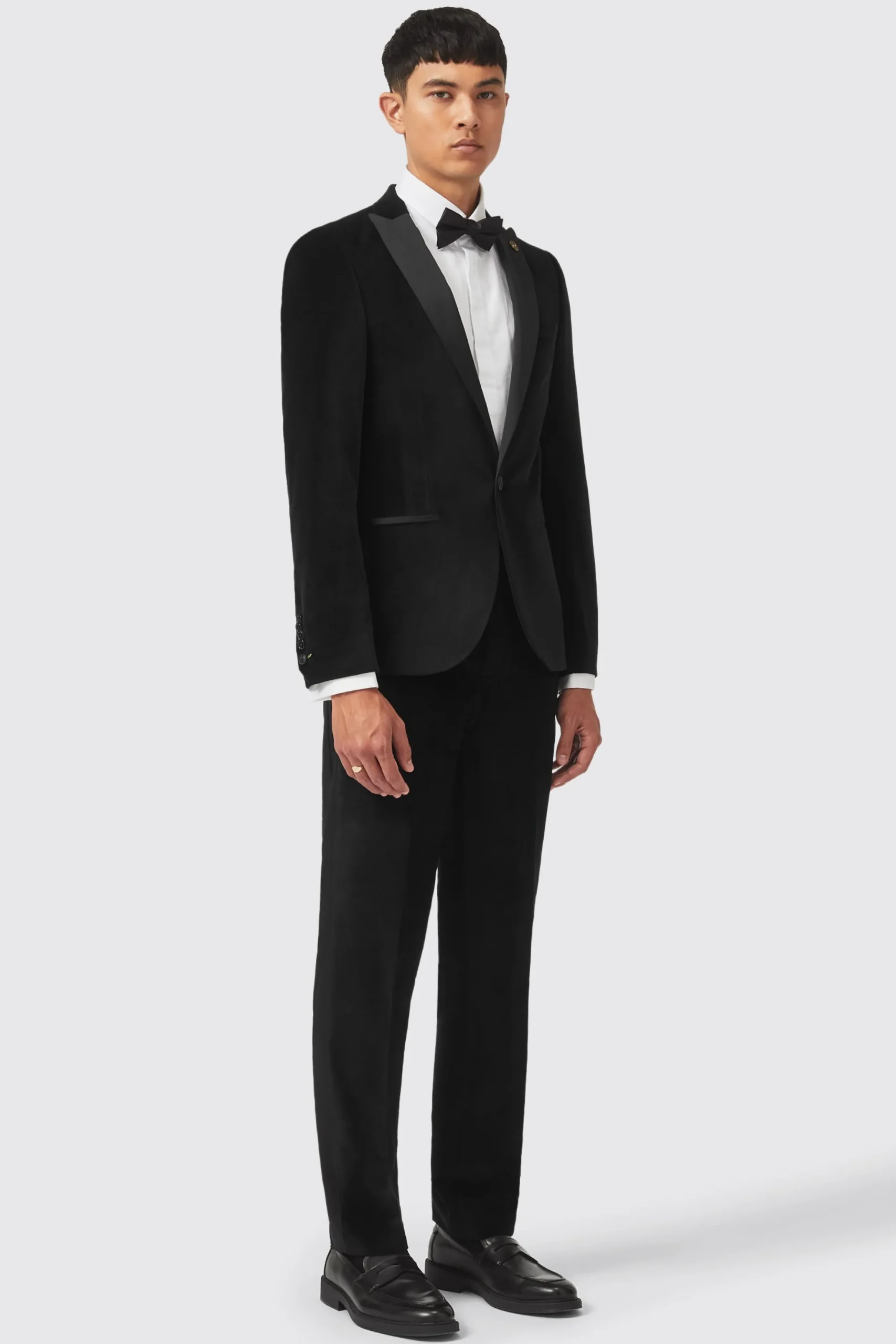 Twisted Tailor Sylvester Skinny Fit Black Velvet Tuxedo Suit | Style·3 Piece Suits | Style·Tuxedos