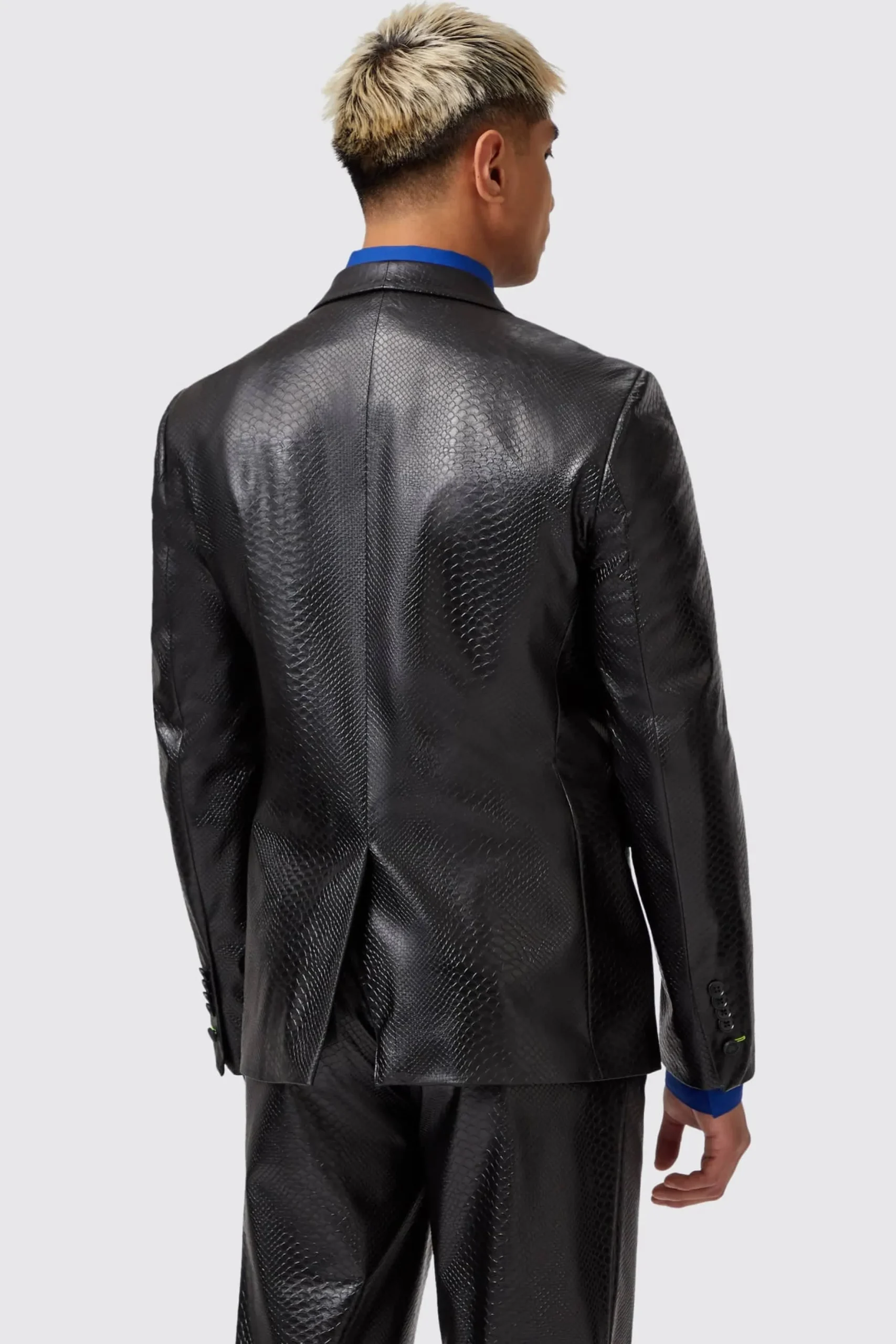 Twisted Tailor Trinity Slim Fit Faux Leather Snakeskin Suit | Style·2 Piece Suits | Style·Bold Prints