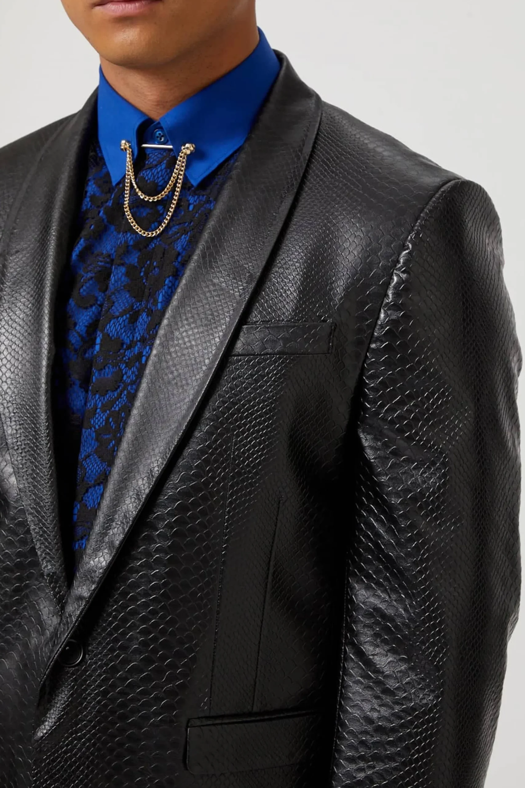 Twisted Tailor Trinity Slim Fit Faux Leather Snakeskin Suit | Style·2 Piece Suits | Style·Bold Prints