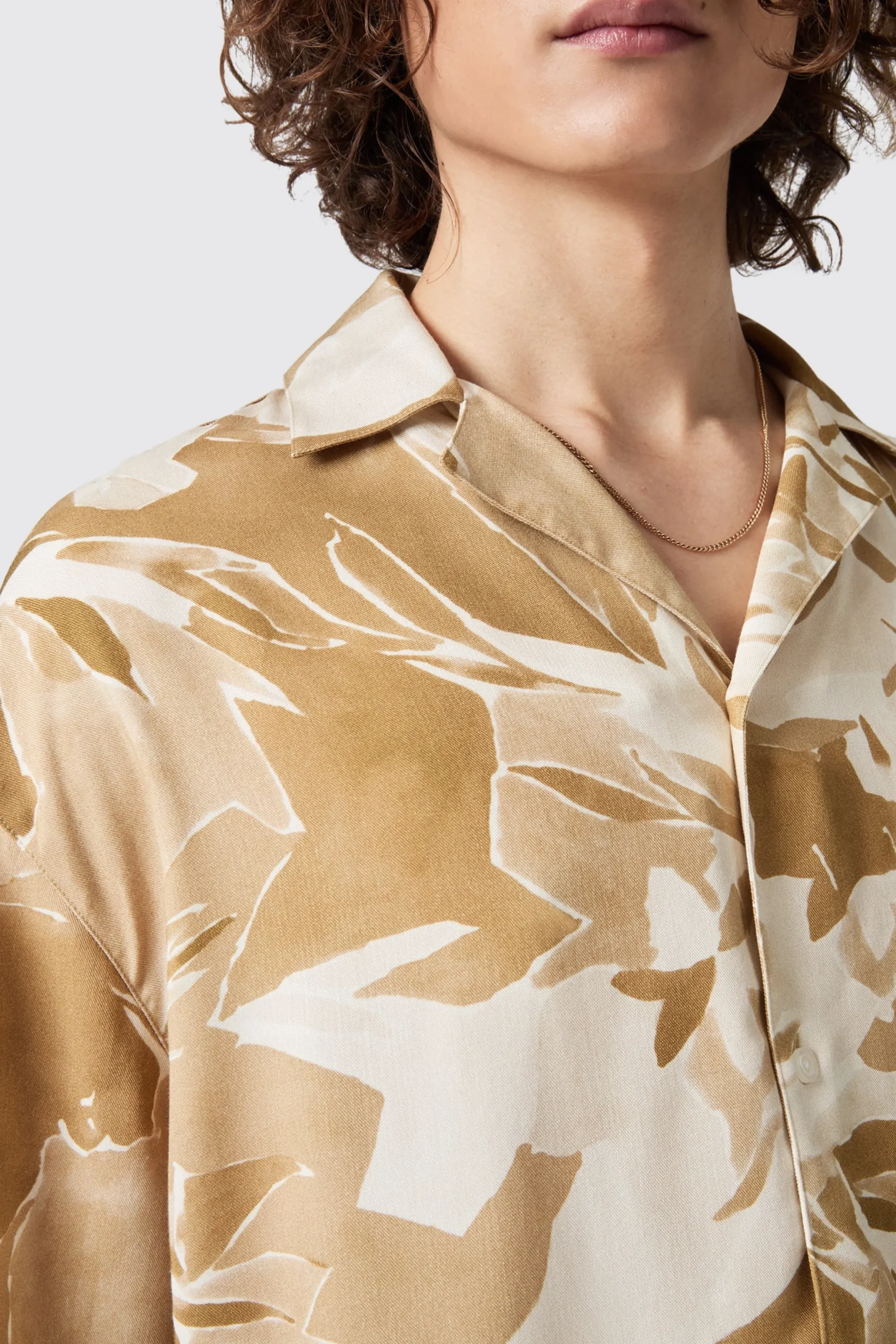 Twisted Tailor Vitrail Oversized Brown Abstract Shirt | Unisex | Occasion·Casual Shirts