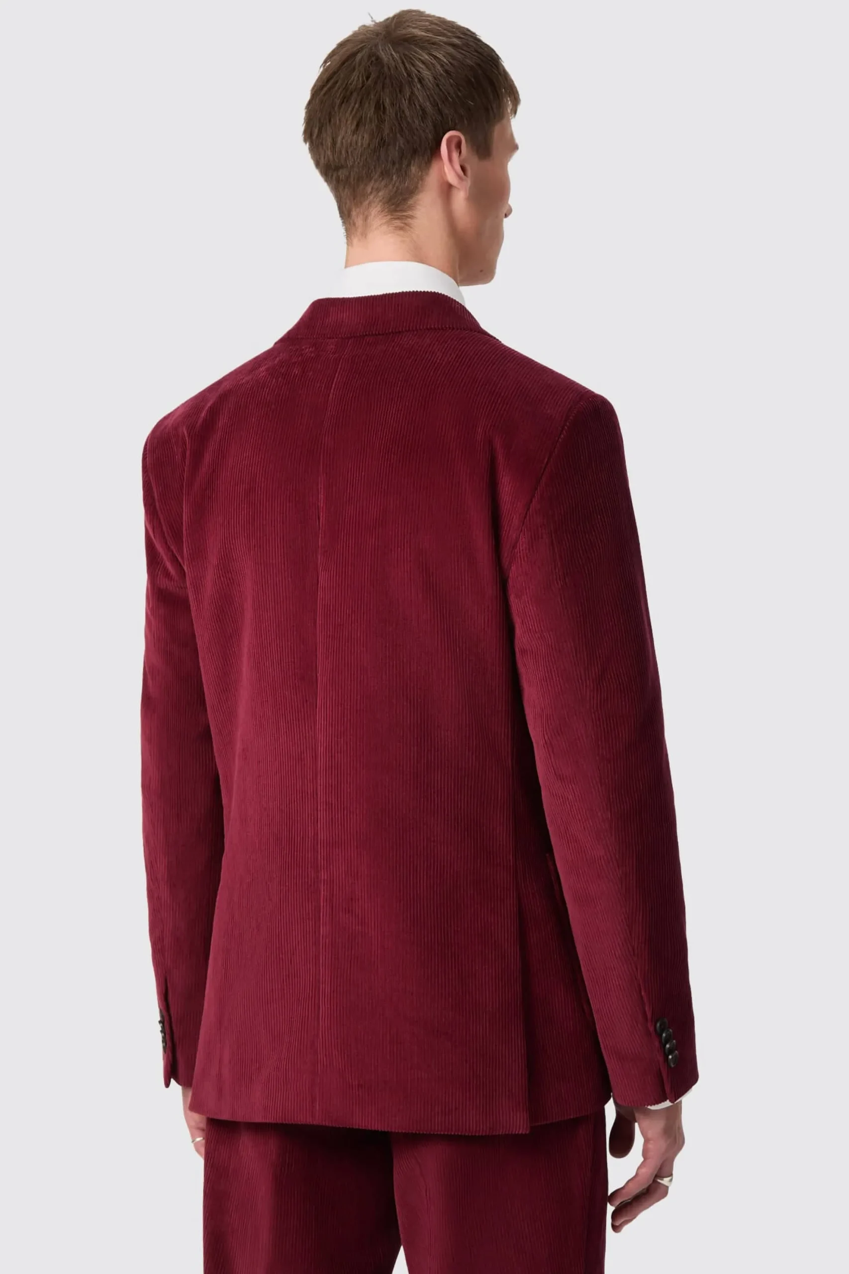 Twisted Tailor Waugh Slim Fit Burgundy Corduroy Double Breasted Jacket | Jackets·Work Jackets