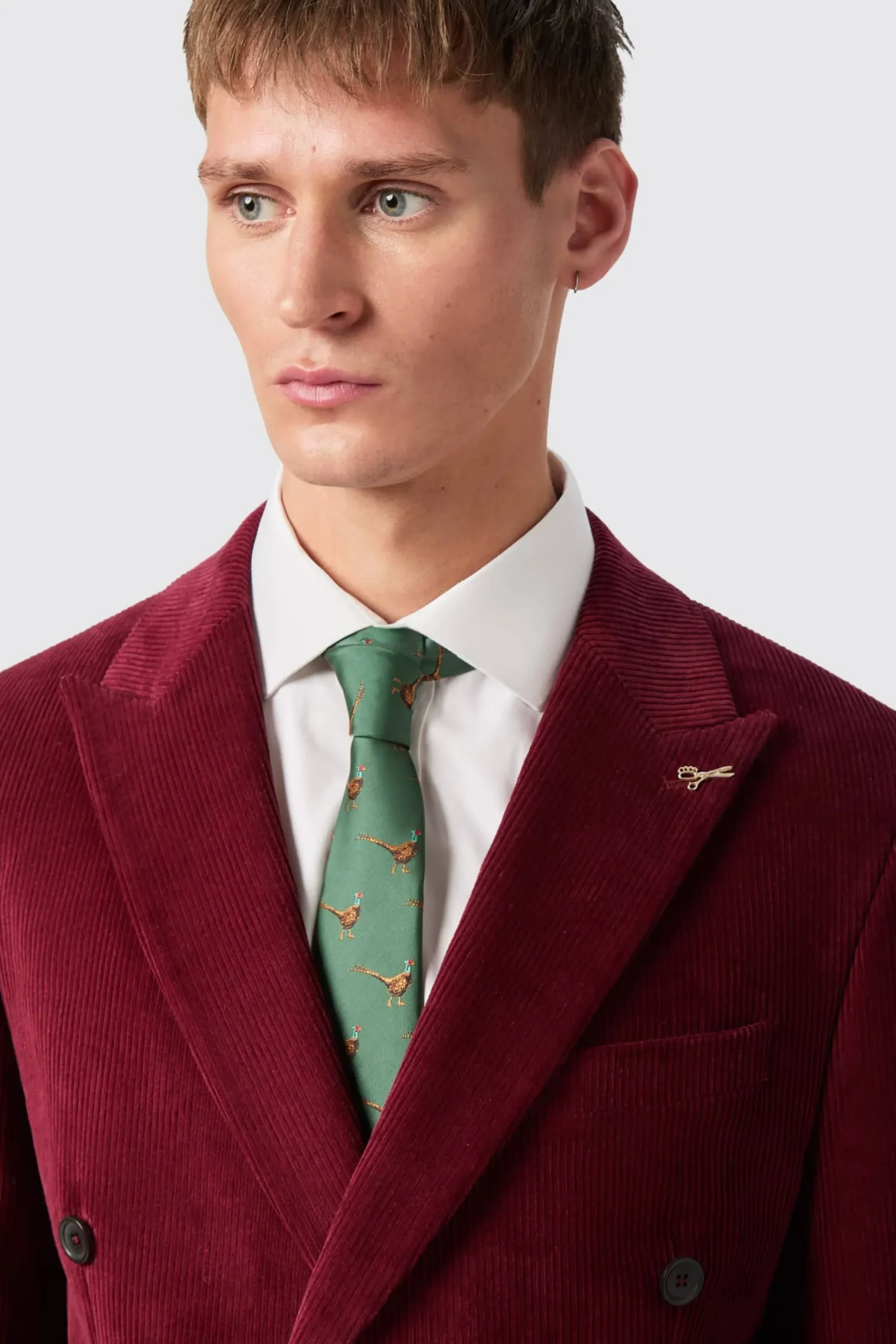 Twisted Tailor Waugh Slim Fit Burgundy Corduroy Double Breasted Suit | Style·Double Breasted Suits | Style·Cord Suits