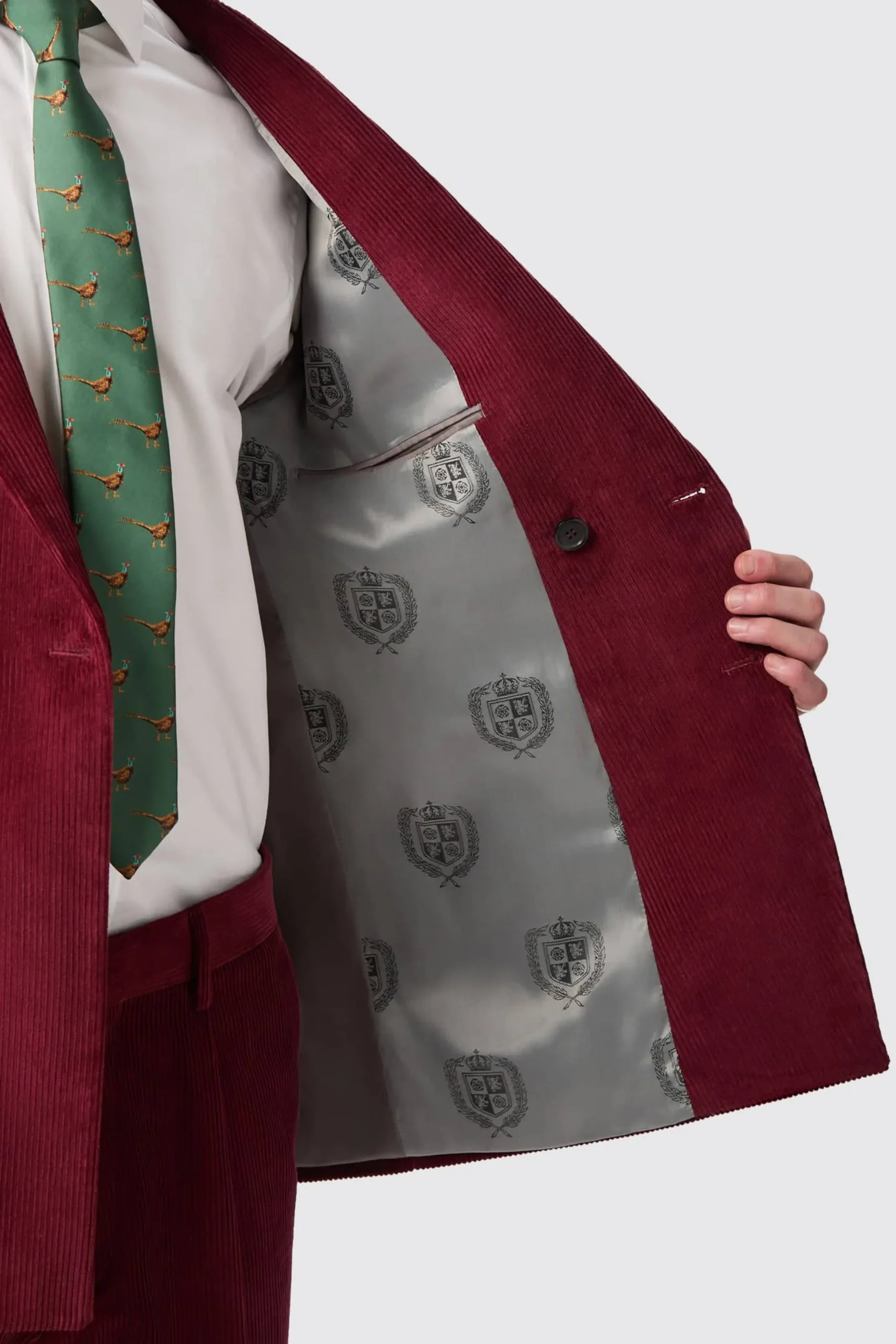 Twisted Tailor Waugh Slim Fit Burgundy Corduroy Double Breasted Suit | Style·Double Breasted Suits | Style·Cord Suits