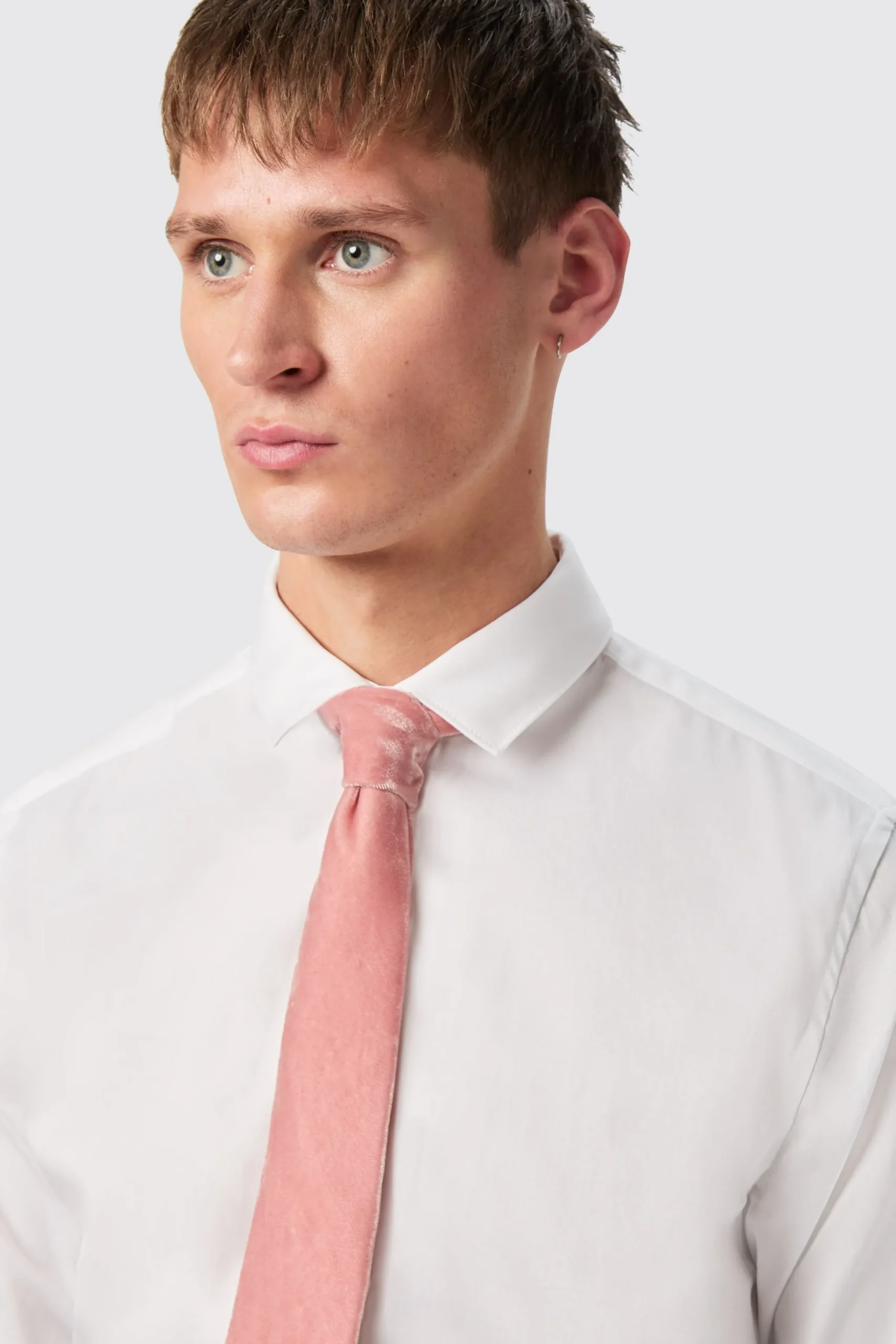 Twisted Tailor Westwood Skinny Fit White Double Cuff Cotton Shirt With Cufflinks | Style·Patterned Shirts | Style·Plain Shirts
